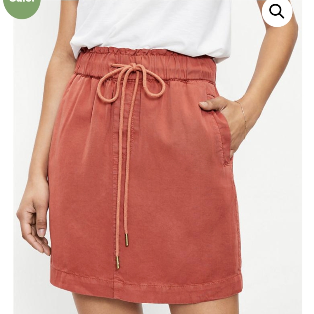 NWT LOFT Drawstring Pocket Skirt